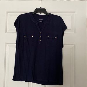 Talbots cotton top -navy - Petite XL